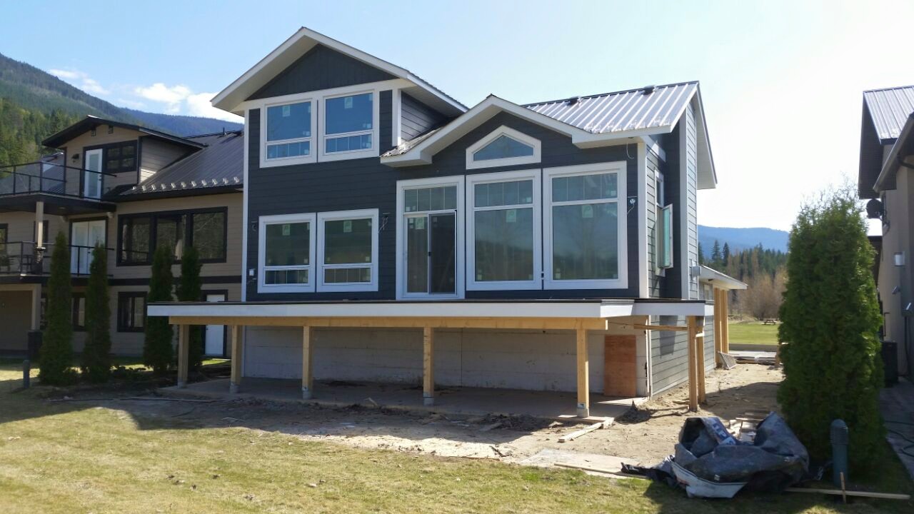 rear view of cxompleted window installation